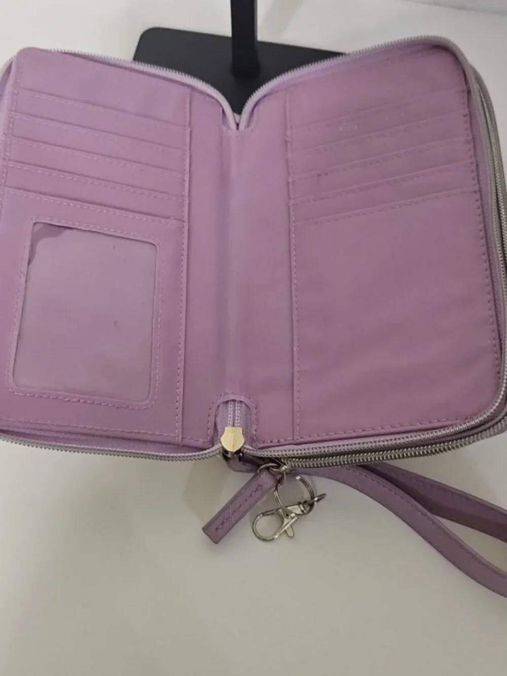 Beautiful Unbranded Floral Double-Zip Around Wristlet Wallet - Clean & Sturdy!